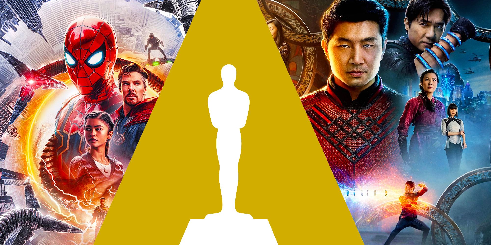 No Way Home y Shang-Chi continuaron con el peor récord de los Oscar de MCU