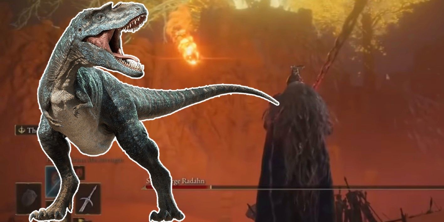 Radahn de Elden Ring mata a los dinosaurios en un meme inteligente
