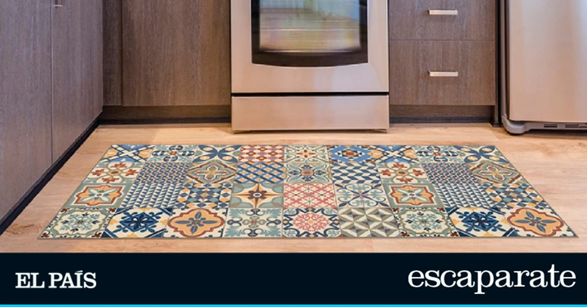 Seis alfombras vinílicas para el salón, la cocina o el pasillo fáciles de colocar y limpiar