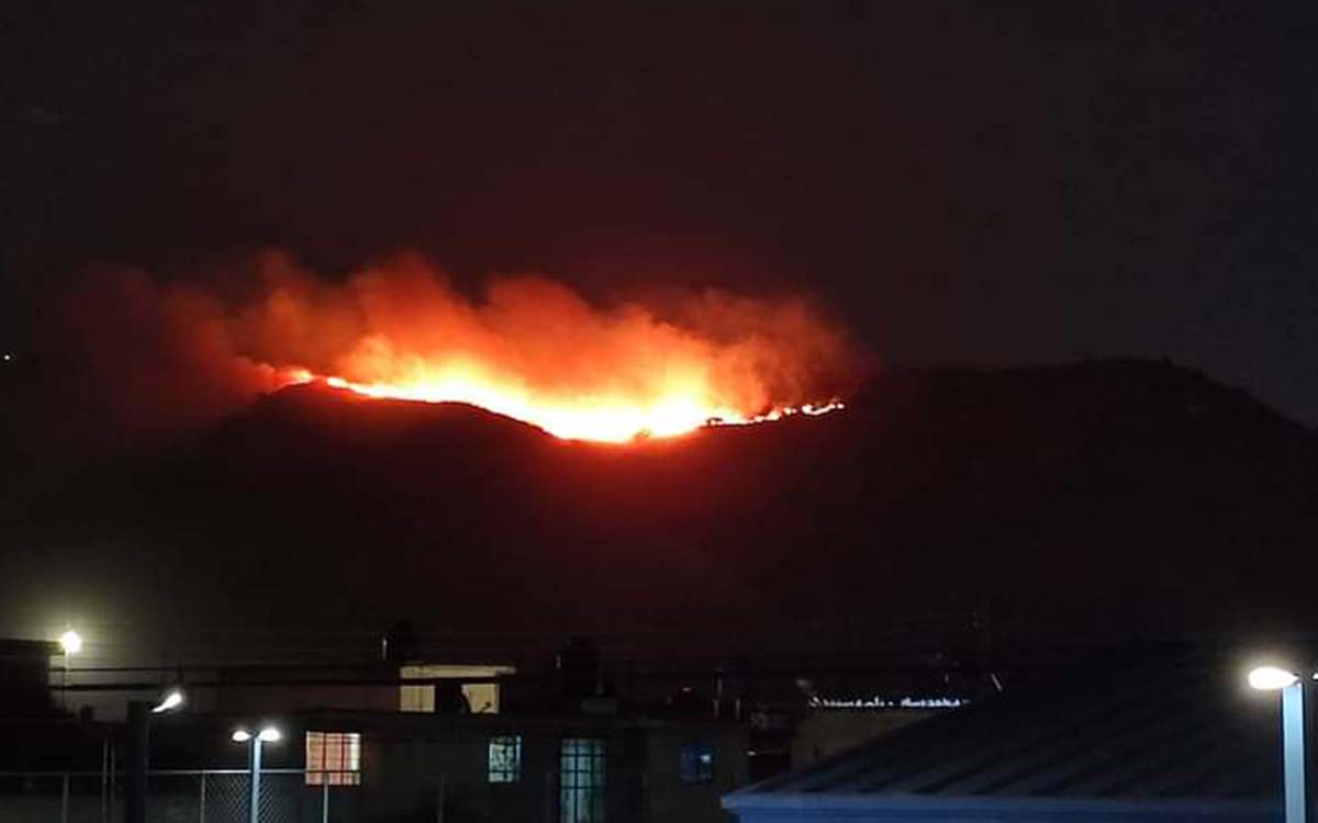 Sofocan incendio en el Cerro del Elefante en Ixtapaluca, Estado de México