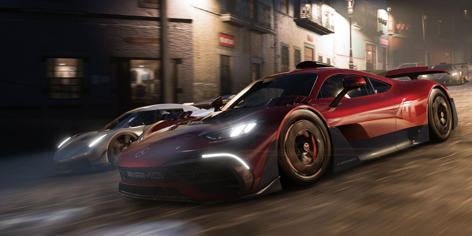 Tres autos de Forza Horizon 5 terminan la carrera al mismo tiempo en Rare Encounter