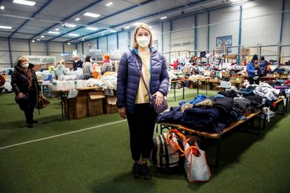 Mariana Kukharuk, en el centro de recepción de refugiados ucranios en Viena.