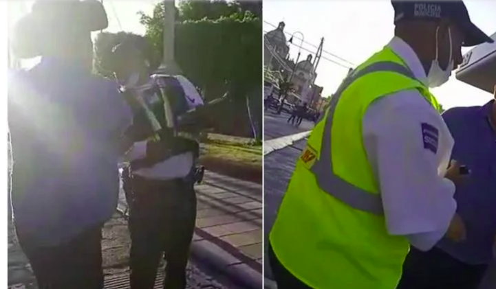VIDEO: Golpean dando cachetada a policía vial, hay dos detenidos