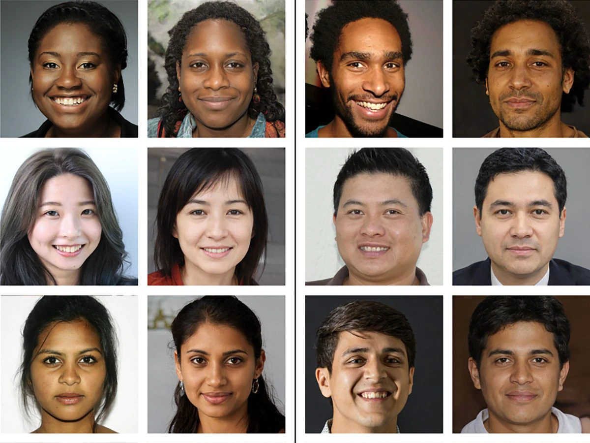 Los rostros creados por inteligencia artificial generan más confianza que los reales