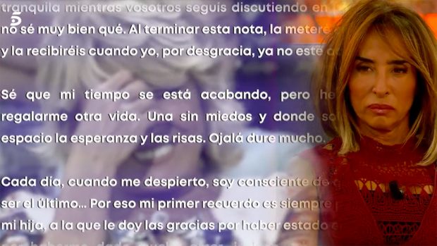 María Patiño ha roto ha llorar en directo / Telecinco