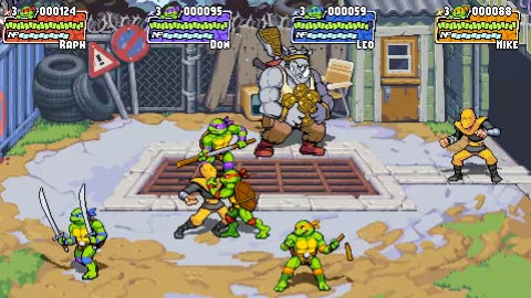 adolescente mutante tortugas ninja alborotador videojuego