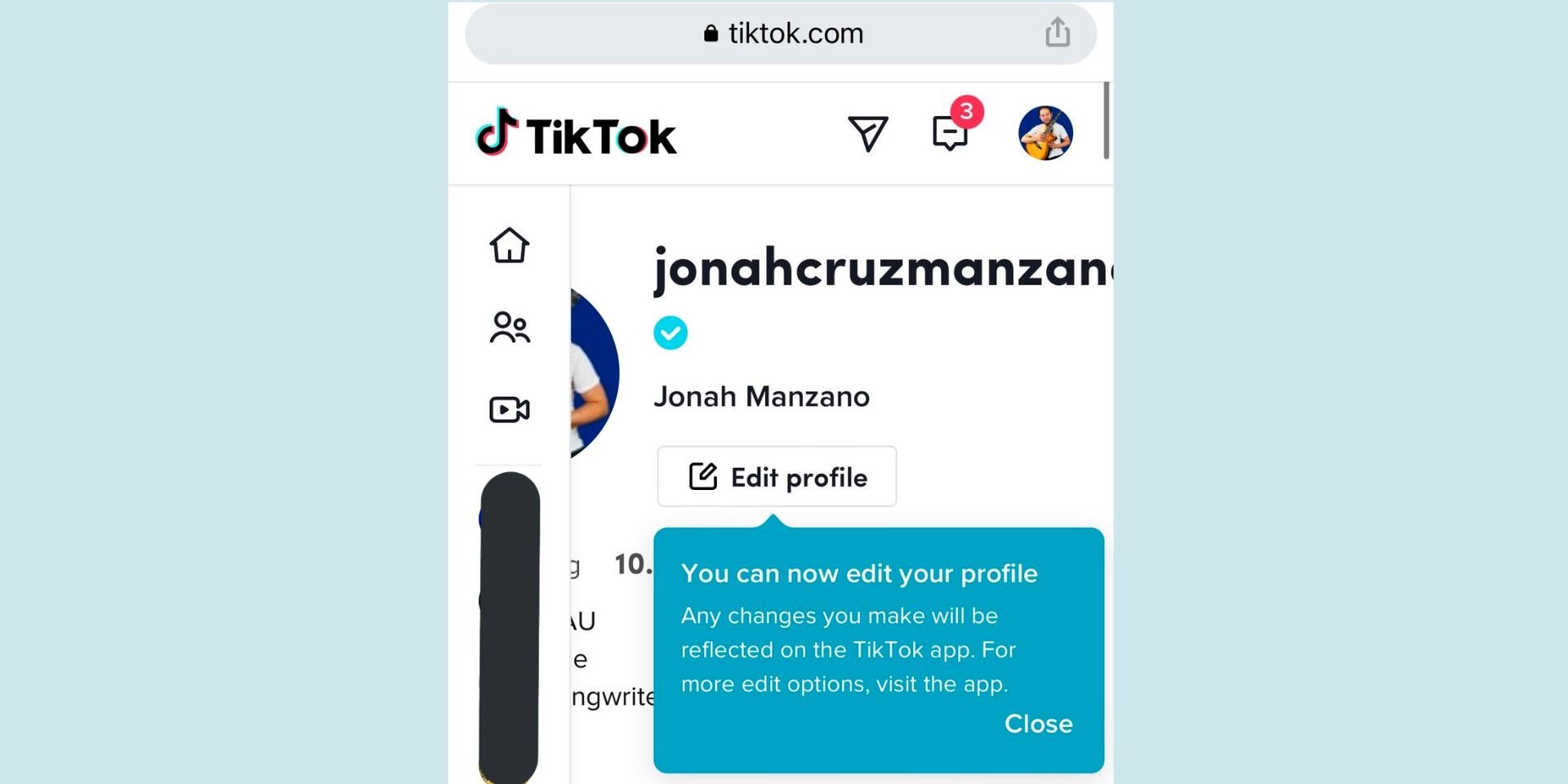 Ahora puede editar el perfil de TikTok en el escritorio