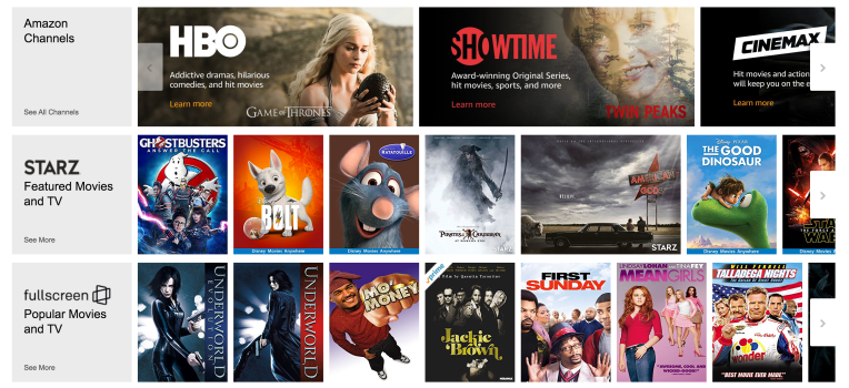 Amazon Channels ahora funciona como un inicio de sesión de TV para las aplicaciones de HBO y Showtime