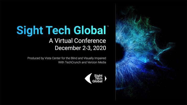 Anuncio de Sight Tech Global, un evento sobre el futuro de la IA y la accesibilidad para personas ciegas o con problemas de visión
