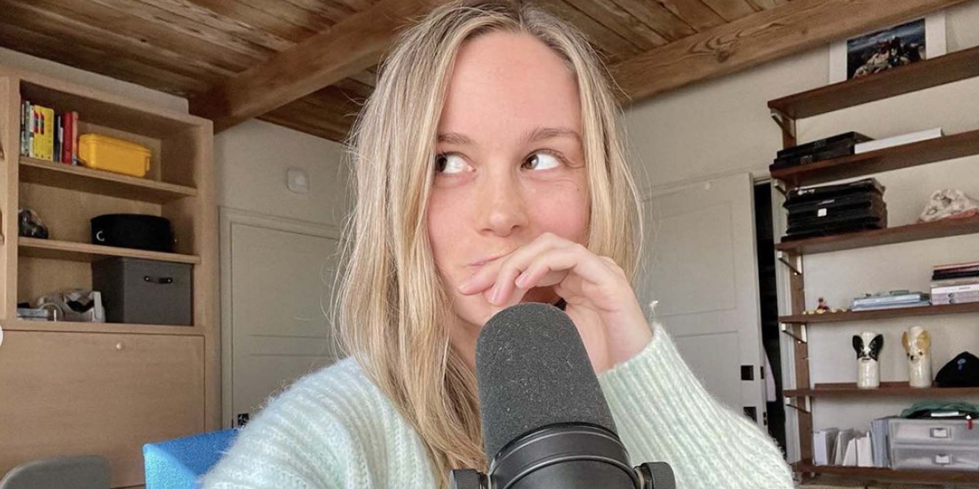 Brie Larson se burla del proyecto secreto con imágenes de la sesión de grabación