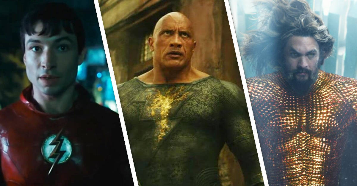 DC revela nuevos pósters de Aquaman, Flash, Shazam y Black Adam en CinemaCon