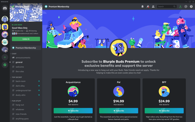 Discord trabaja en membresías premium, una nueva opción de monetización para creadores