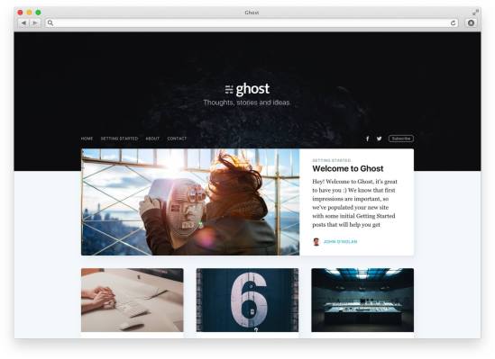 Ghost, el sistema de blogs de código abierto, está listo para el horario de máxima audiencia