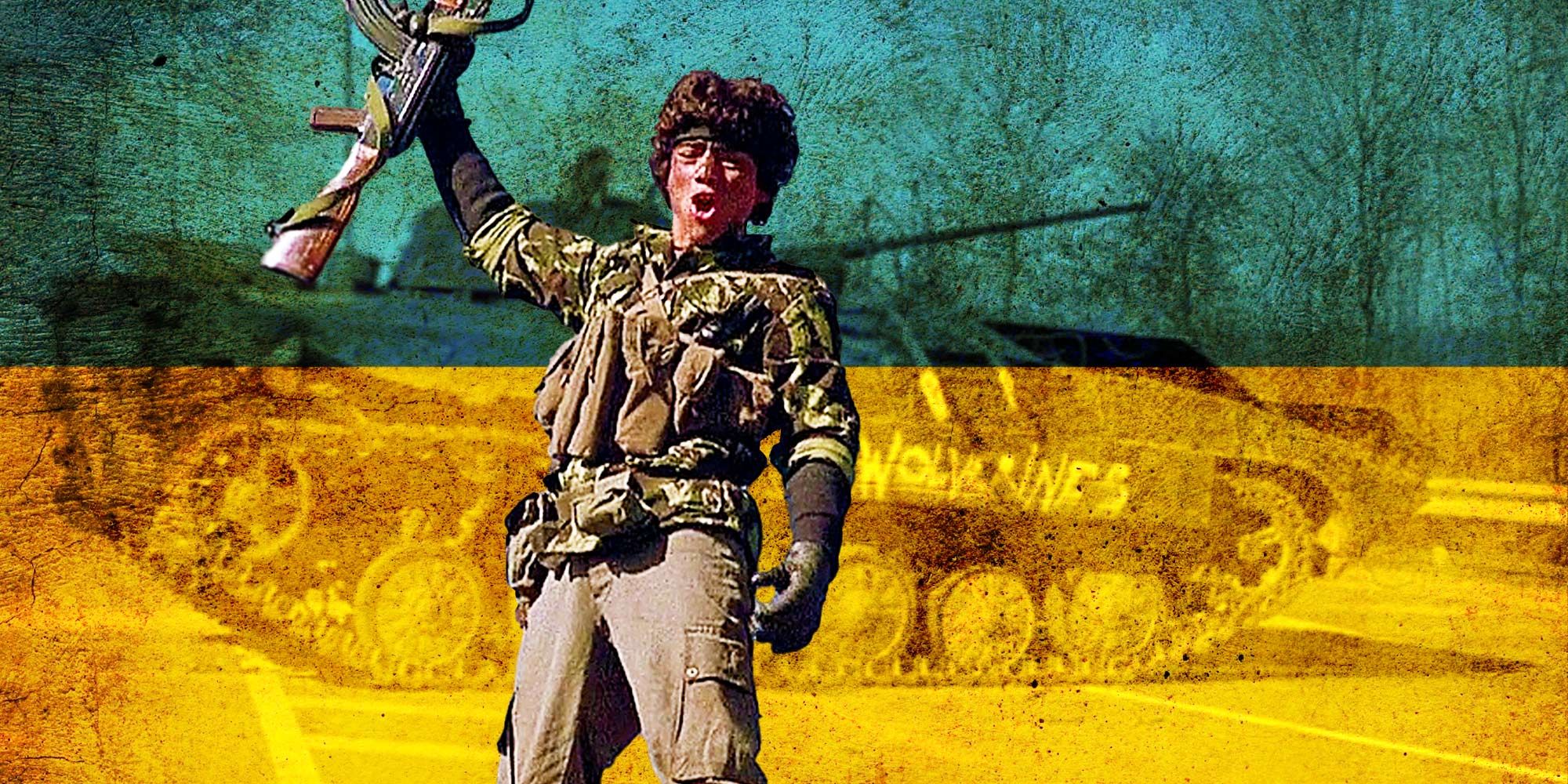 Graffiti de Wolverines de Red Dawn aparece en Ucrania en tanques rusos
