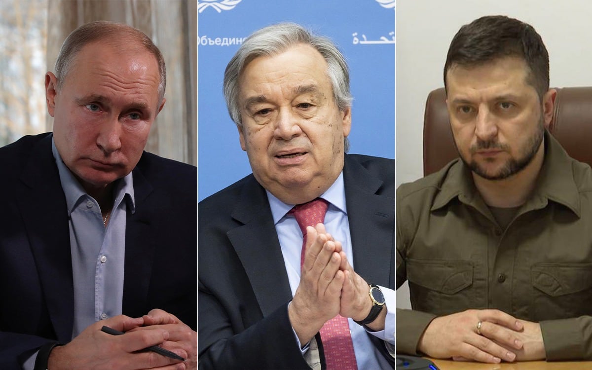 Guterres busca reunirse con Putin y Zelenski