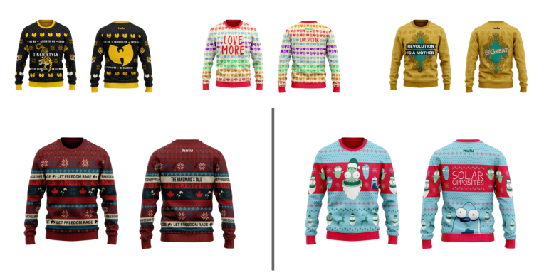 Hulu lanza su propia tienda en línea, con feos suéteres navideños y otros productos