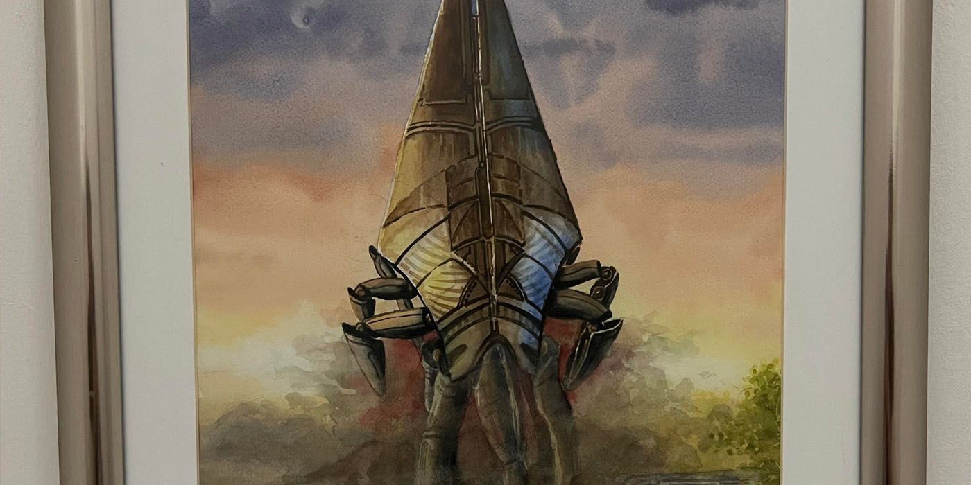 Increíble pintura Mass Effect Reaper creada por el padre del jugador