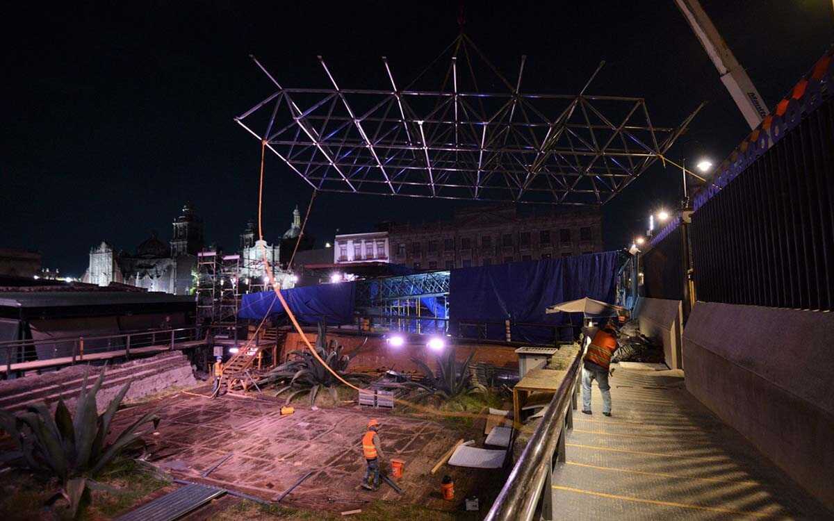 Instalación del nuevo techo del Templo Mayor terminará en el segundo semestre de este año: INAH