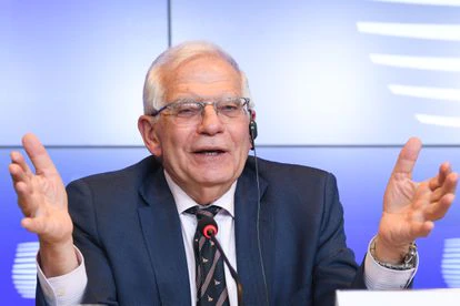 Josep Borrell, el lunes en Luxemburgo.