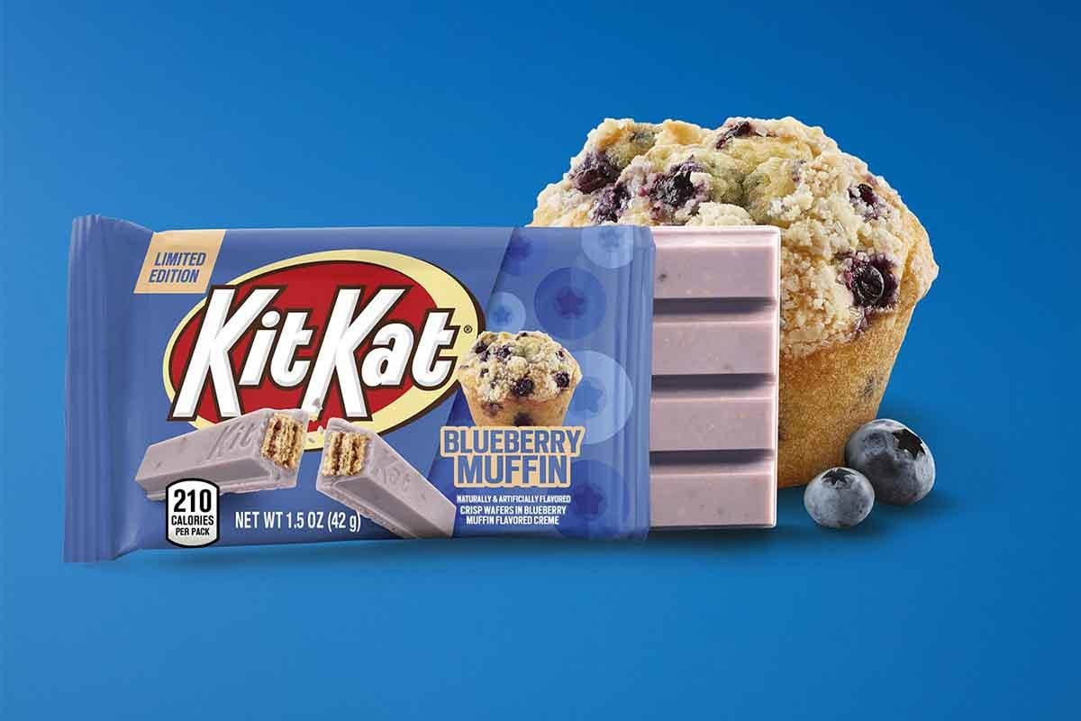 Kit Kat presenta un nuevo sabor a muffin de arándanos