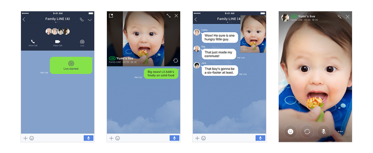 La aplicación de mensajería Line agrega transmisión en vivo para chats grupales