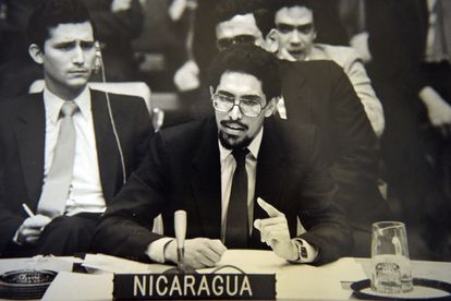 Víctor Hugo Tinoco en la asamblea de la ONU en Nueva York en 1979.