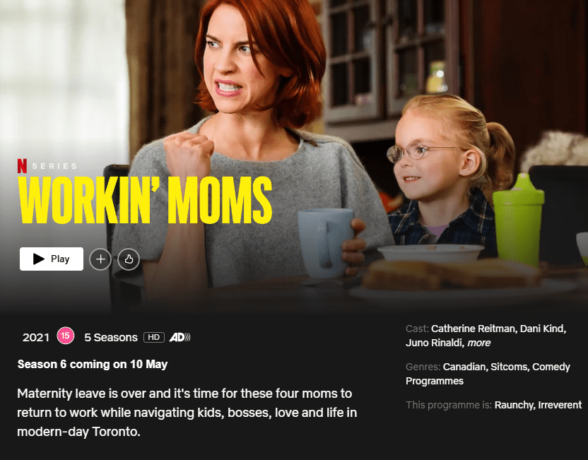 Lanzamiento de netflix de la temporada 6 de Workin Moms