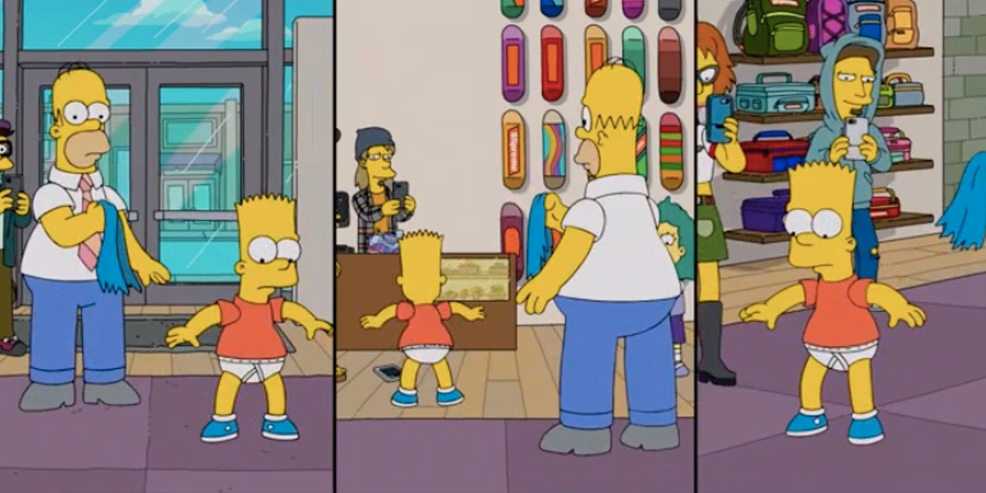 Los Simpson reciclaron el peor momento de la película (y lo empeoraron)