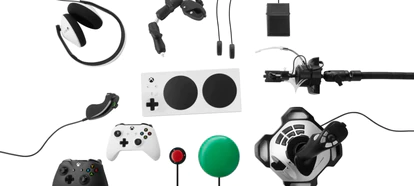 Imagen del mando accesible y adaptable Xbox Adaptive Controller.
