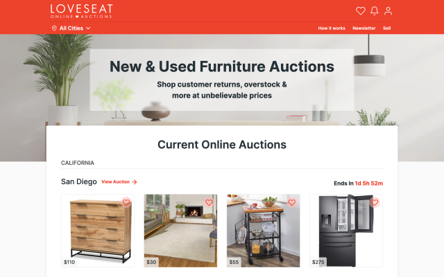 Loveseat se vuelve cómodo con nuevos fondos para expandir su mercado de artículos para el hogar devueltos
