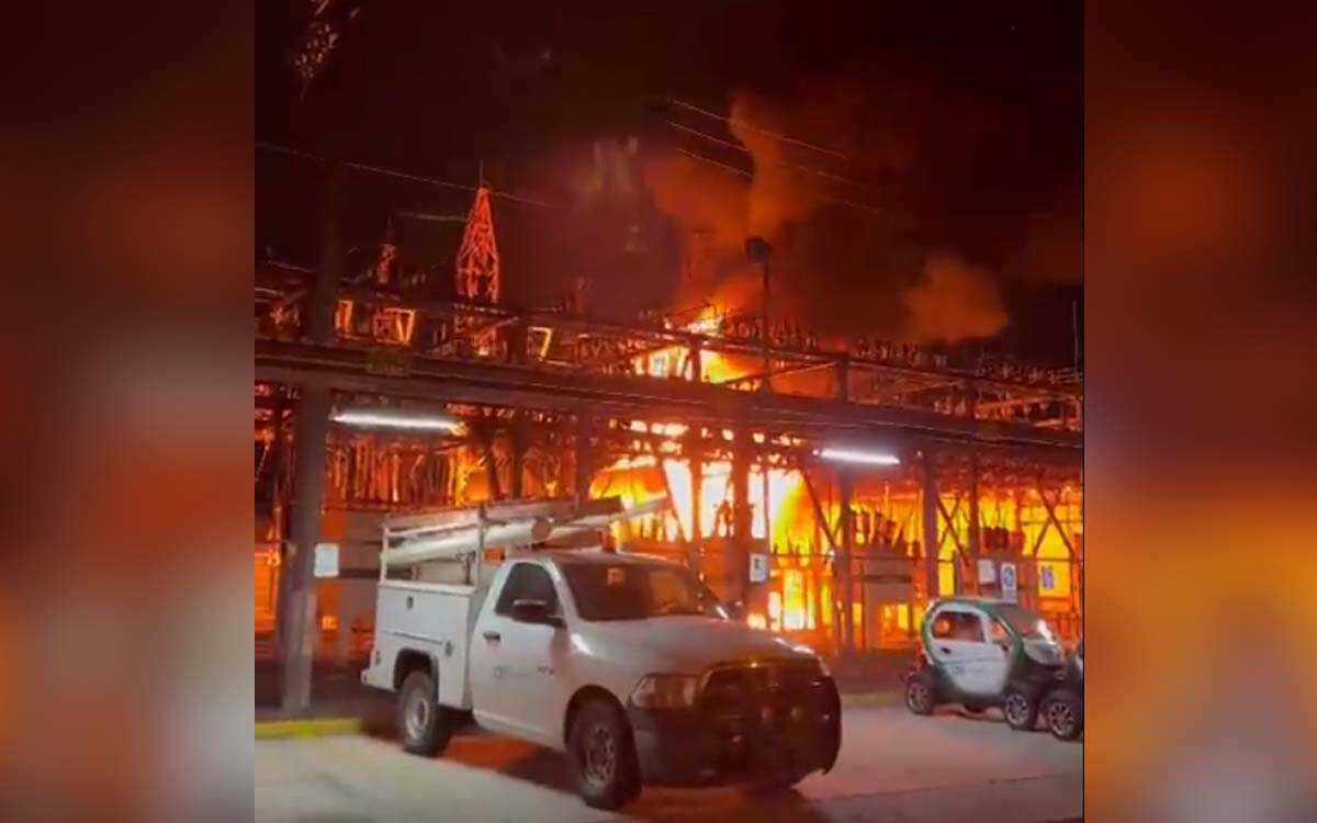 Michoacán: Incendio en subestación de la CFE en Morelia provoca apagones; restablecen servicio eléctrico