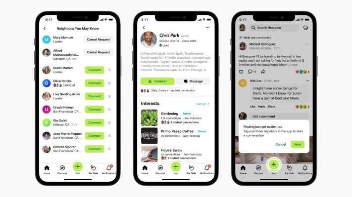 Nextdoor se renueva con nuevos perfiles, noticias y más funciones para crear comunidad