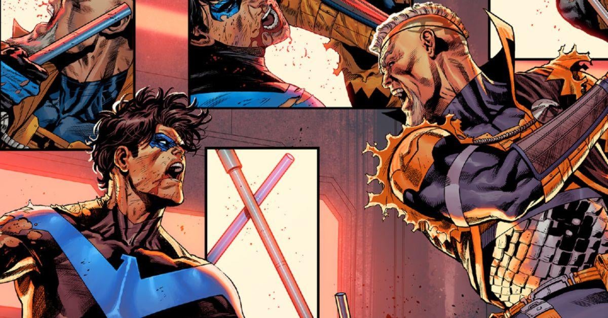 Nightwing y Deathstroke tienen un enfrentamiento brutal en la vista previa de Dark Crisis