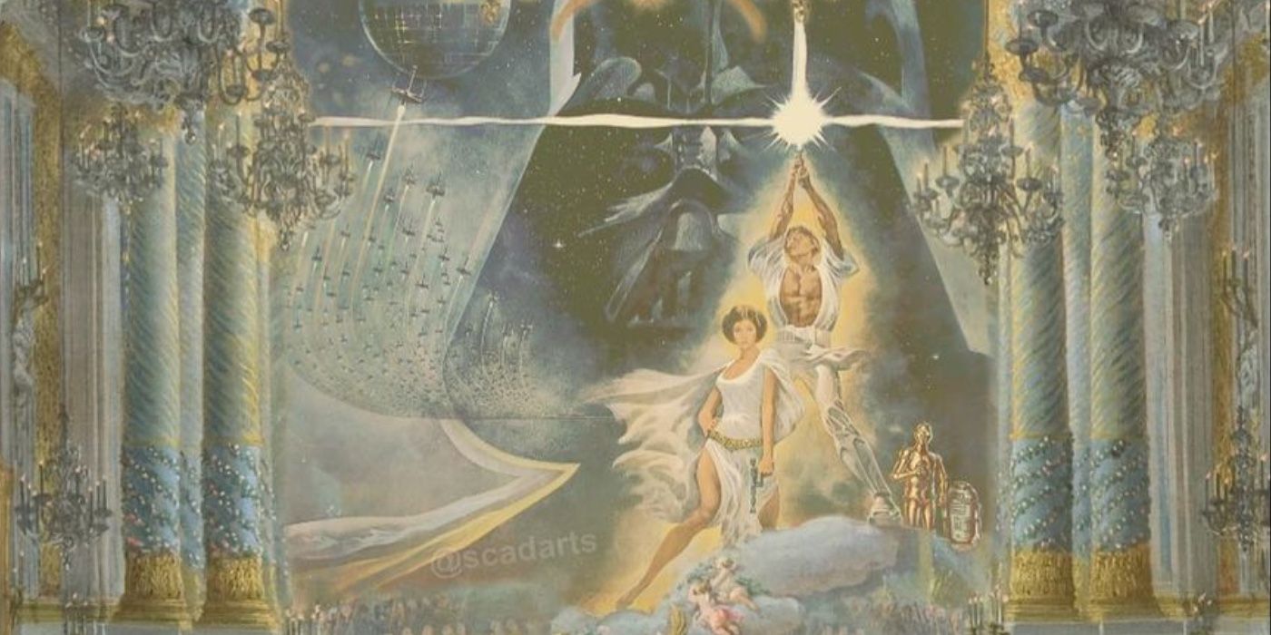 Póster de Star Wars: Una nueva esperanza reinventado como arte verdaderamente clásico