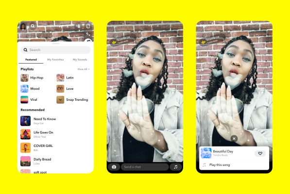 Snapchat se asocia con Sony Music y anuncia planes para nuevas lentes de música AR