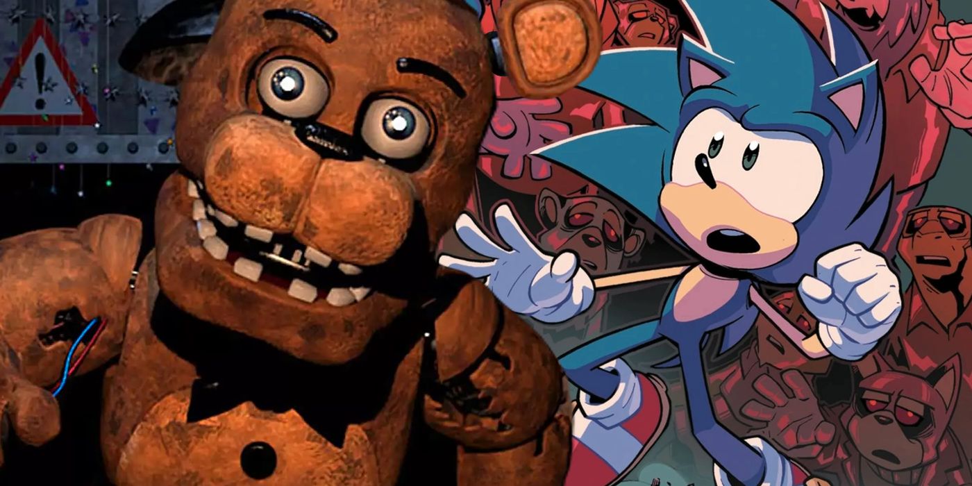 Sonic the Hedgehog se llena Five Nights at Freddy's In Dark New Art