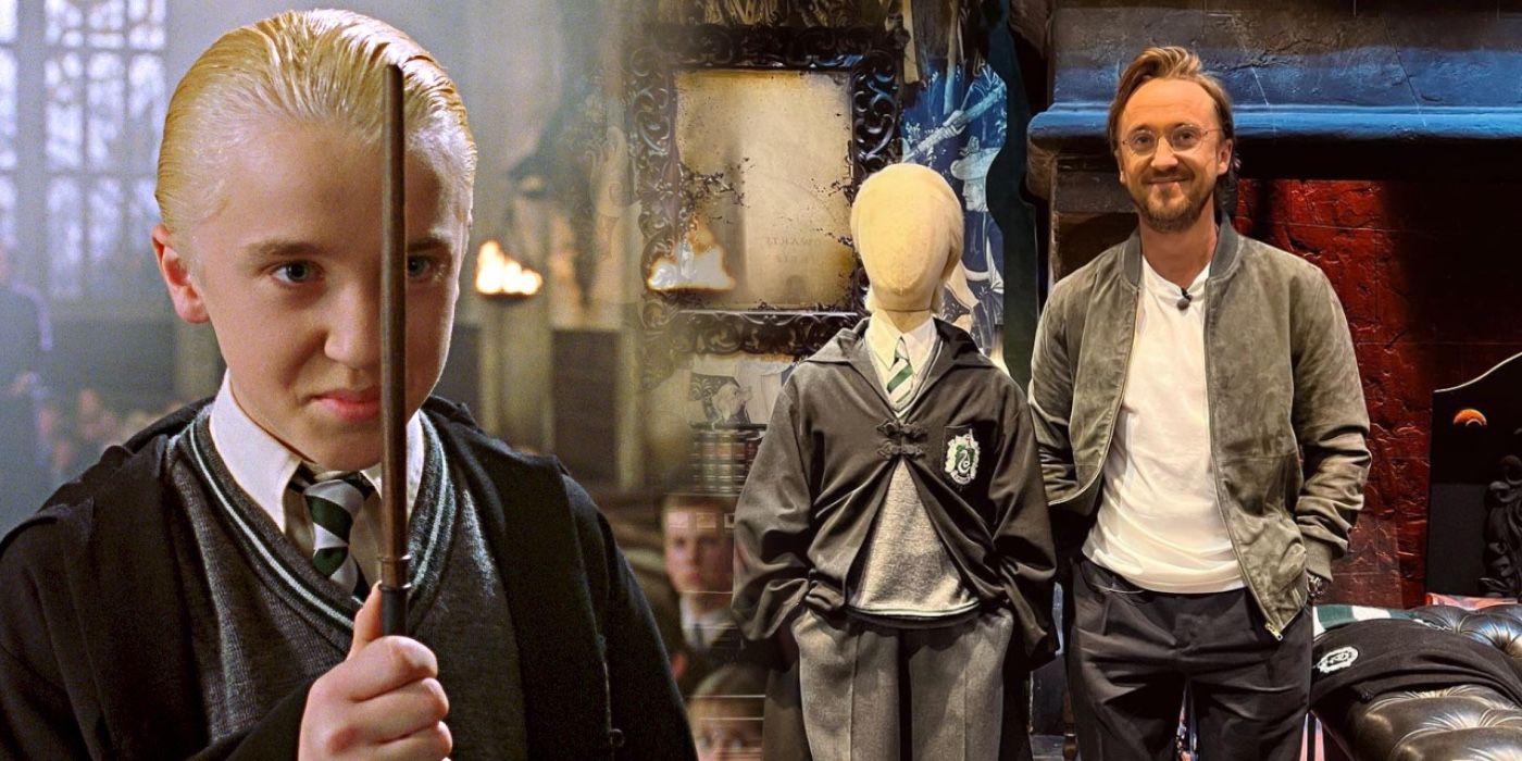 Tom Felton de Harry Potter se reúne con su disfraz original de Draco Malfoy