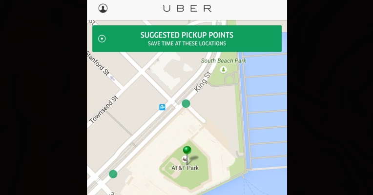 Uber ahora está probando “puntos de recogida sugeridos”