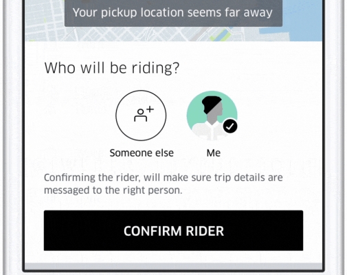 Uber ahora te permite pedir un viaje para otra persona