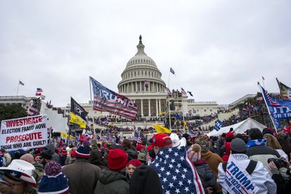 Asaltantes del Capitolio, en Washington, el 6 de enero de 2021.