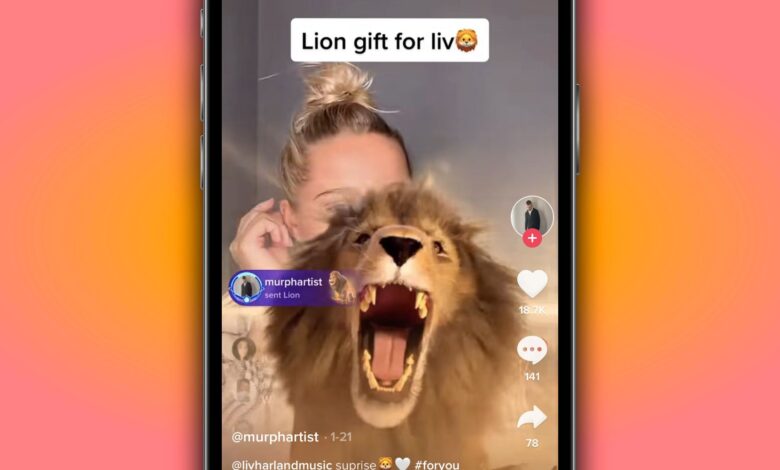 ¿Cuánto cuesta un león en TikTok Live?  El regalo raro explicado