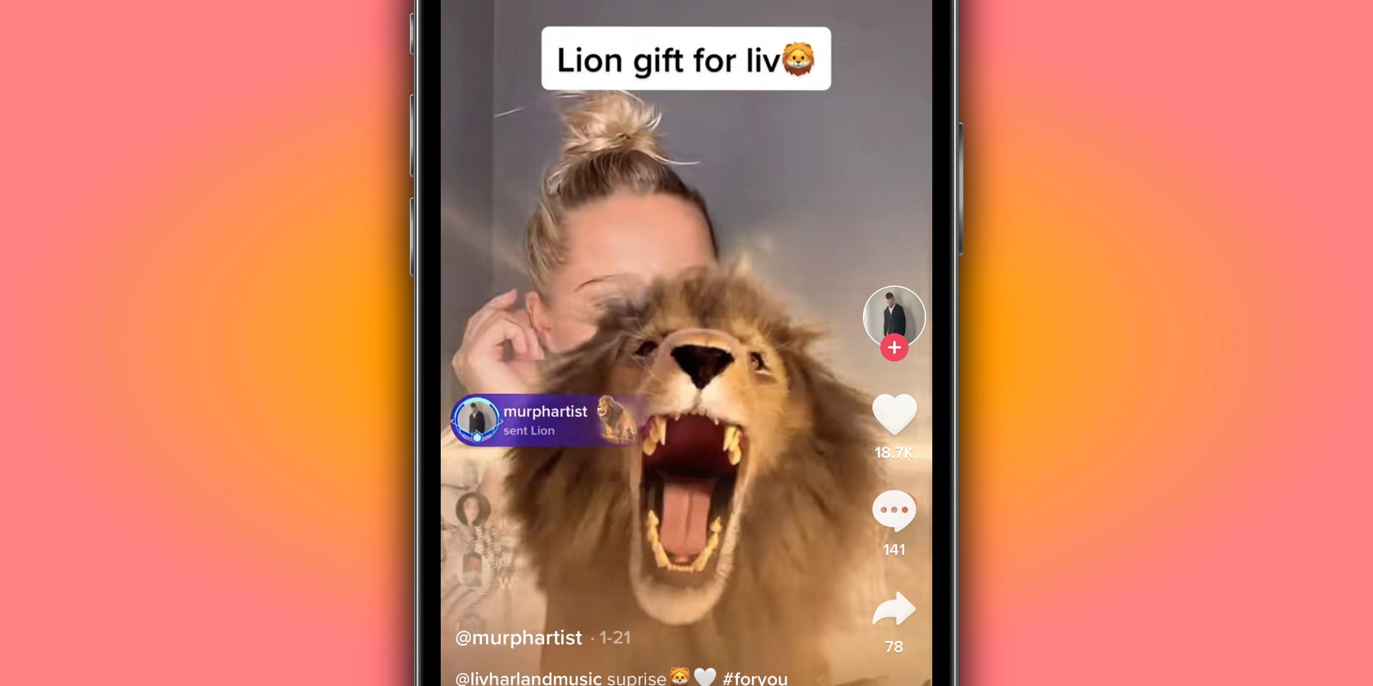 ¿Cuánto cuesta un león en TikTok Live?  El regalo raro explicado