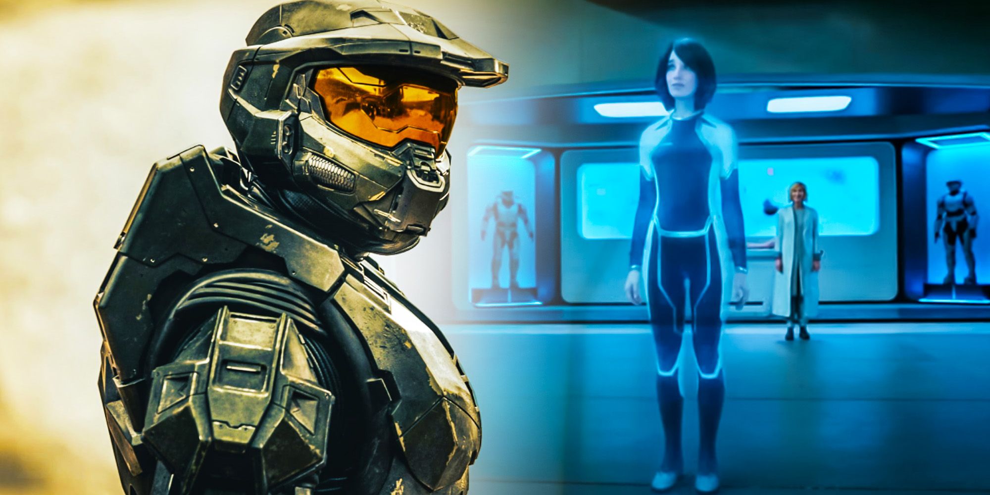 ¿Por qué Cortana es tan alta en el programa de televisión Halo?  Por qué no rompe Canon