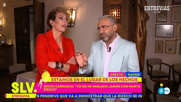 Rocío Carrasco y Jorge Javier Vázquez en 'Sálvame' / Telecinco