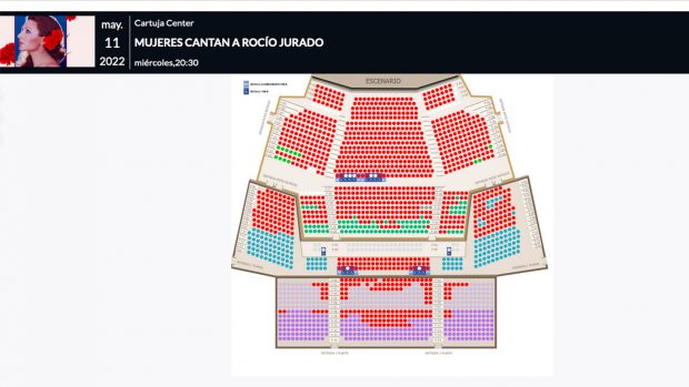 Imagen de las localidades vendidas en el concierto a Rocío Jurado celebrado en Sevilla / Cartuja Center