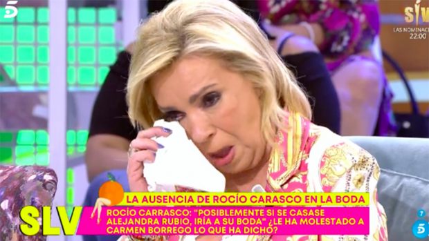 Carmen Borrego llorando / Telecinco