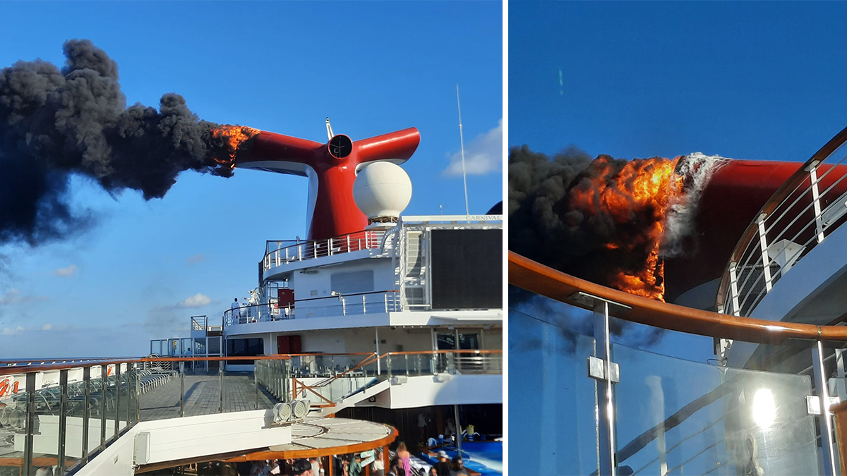 Se incendia un crucero de Carnival mientras estaba atracado en las Islas Turcas y Caicos