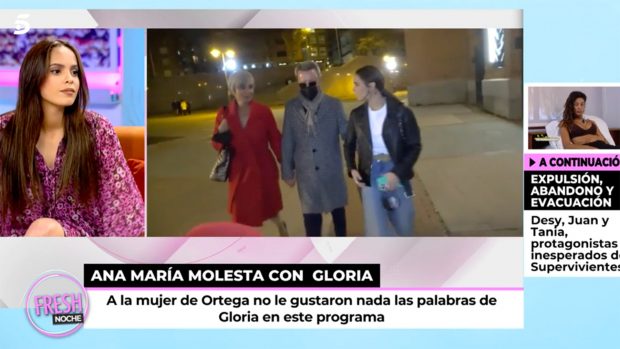 Gloria Camila en el plató de 'Ya son las 8' / Telecinco