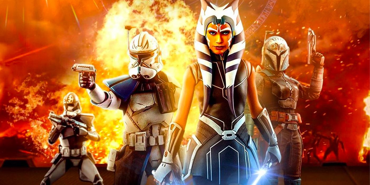 Ahsoka Fan Poster imagina un flashback de Clone Wars con Bo-Katan y Rex