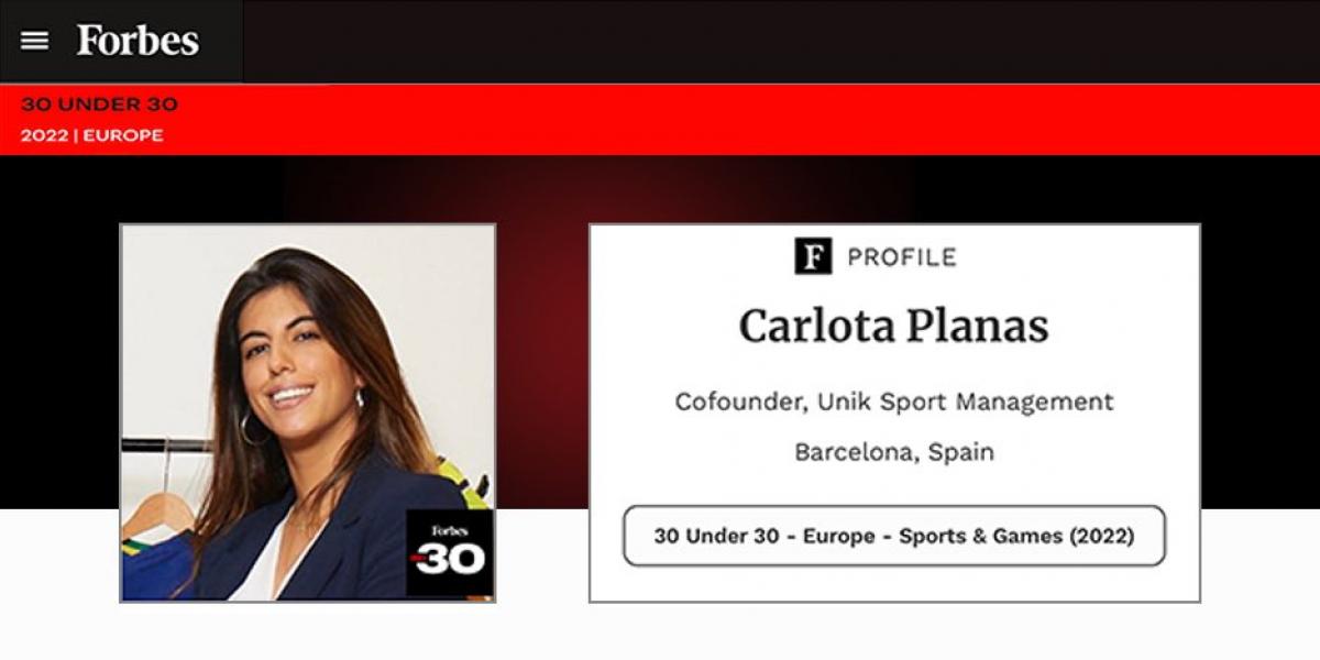 Carlota Planas entra en la lista Forbes de menores de 30 años más brillantes